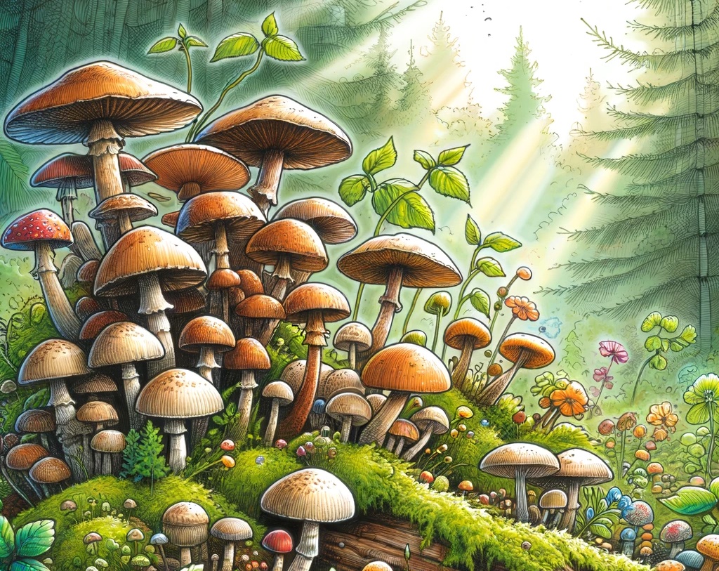 Hypha — one-button web game about a mycelium reaching toward the surface
